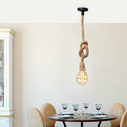 Lámpara de techo colgante, colección Rope, es una lámpara moderna y minimalista que aporta un toque de rusticidad