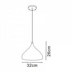 Lámpara de techo colgante moderno, colección Coppen Blanco, es una lámpara elegante y minimalista