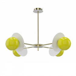 Lámpara de techo moderna Taurion amarilla es una pieza llamativa y alegre que combina materiales de alta calidad