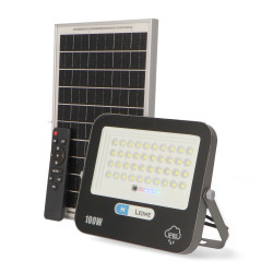 El Foco Proyector Led Solar Milan 100W es una solución de iluminación exterior versátil y eficiente