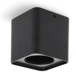 Aro de superficie para módulo Cobfix 10W, de aluminio en acabado negro. 110x105x105 mm.
